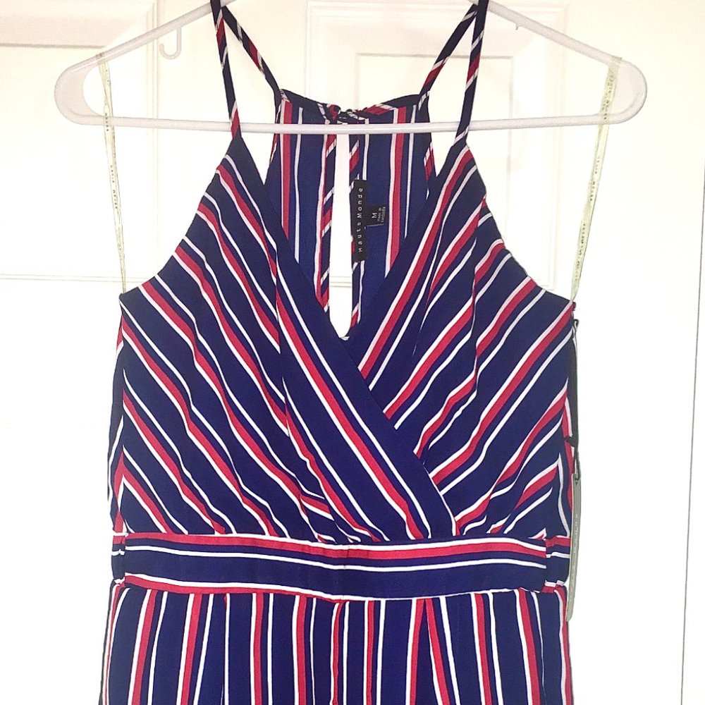 Haute Monde Women's Striped Romper Size M